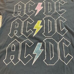 AC/DC Black and White Logo Tee Unisex